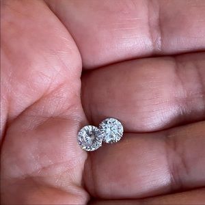 14K Diamond round 6MM earrings